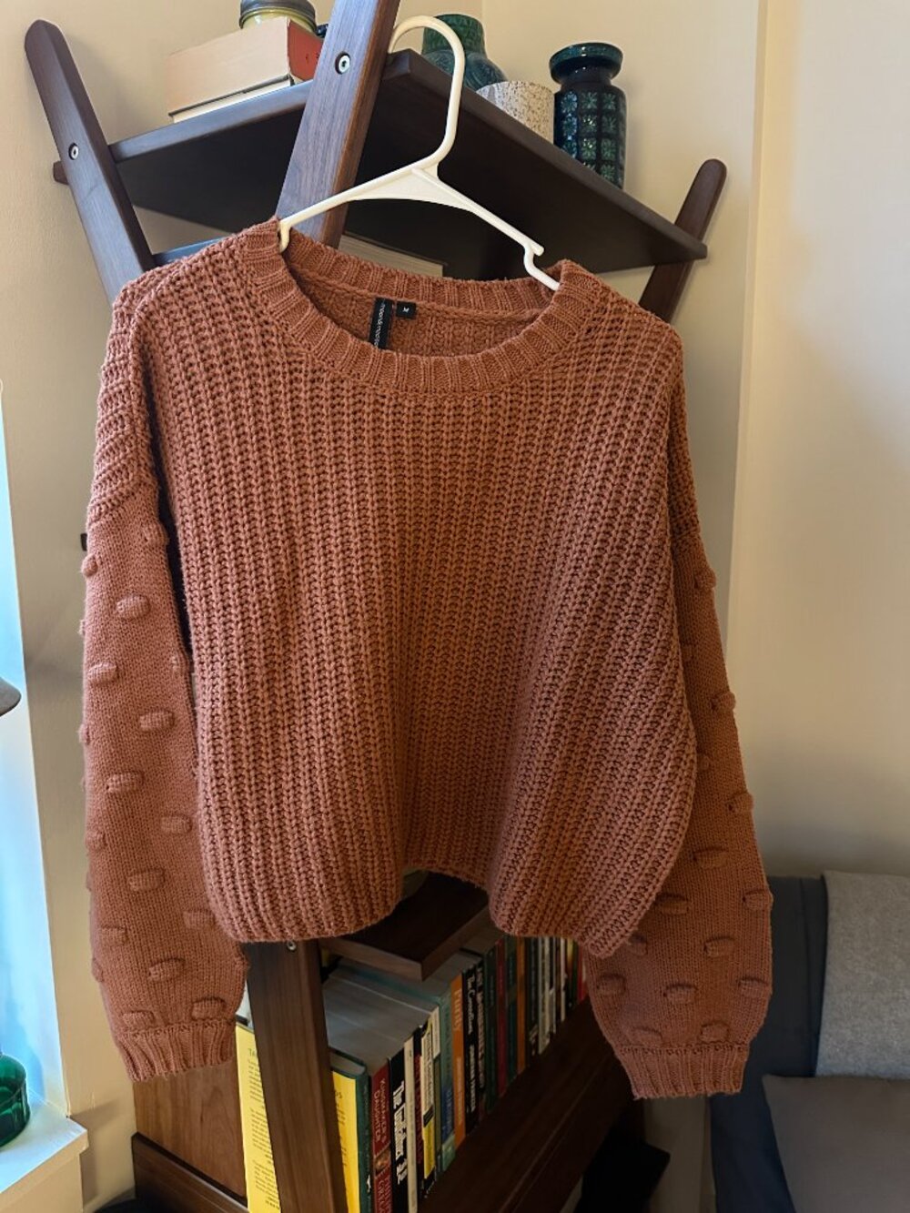 moon & madison Chunky Knit Orange Sweater
